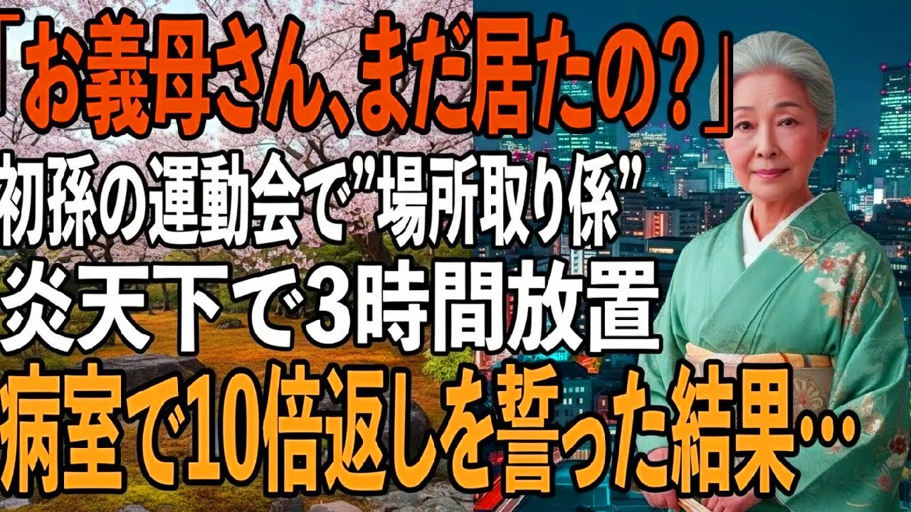 「体調悪いならさっさと帰れば？」楽しみにしていた初孫の運動会、息子嫁から炎天下で”場所取り係”を押し付けられ私は救急車に…その後、10倍返しで復讐してやりました【シニアライフ】【60代以上の方へ】