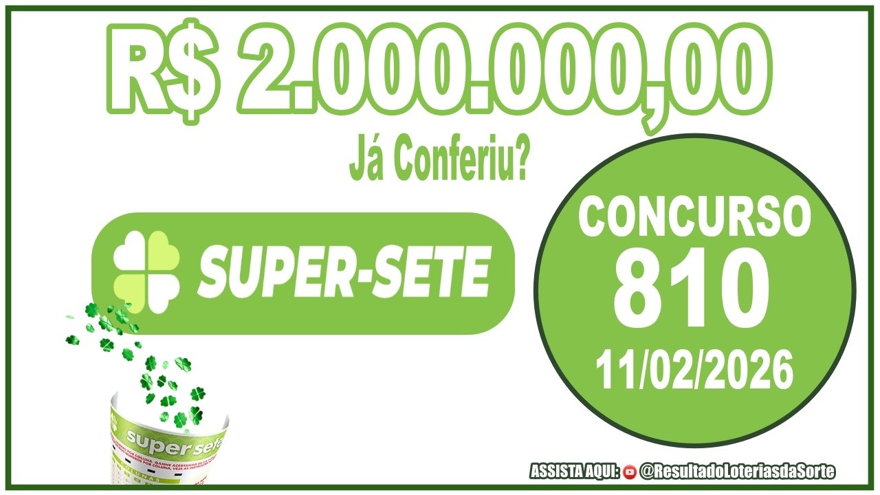 🎲Resultado do Super Sete Concurso 810 &ndash; Veja os N&uacute;meros Sorteados de Hoje e Descubra se Ganhou!💰
