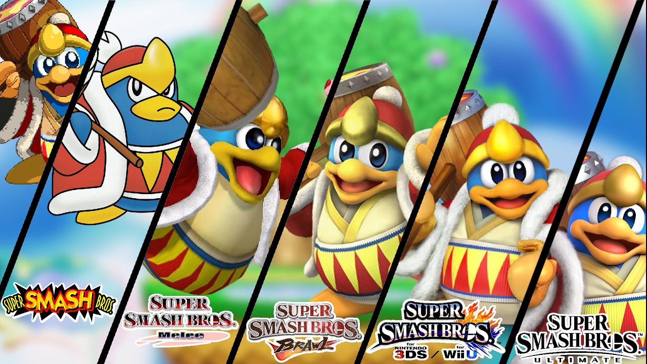 Evolution of King Dedede in Smash Bros in an Alternate Universe (Mods/Fan-Games Moveset Comparison)