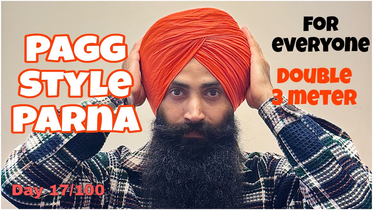 How to tie Pagg Style Parna | 3 Meter Double | Day 17/100