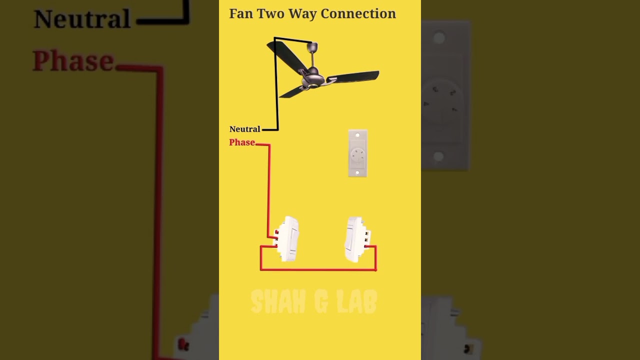 fan two way switch connection diagram || fan connection || two way switch wiring ||