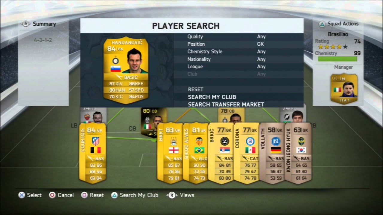 FIFA 14 FUT mostly Brasilver Team with IF Bonucci