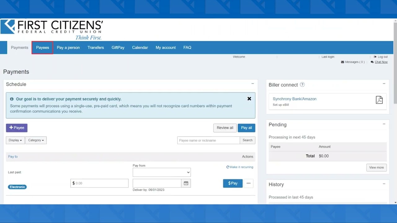 Online Banking: Adding a biller in Bill Pay