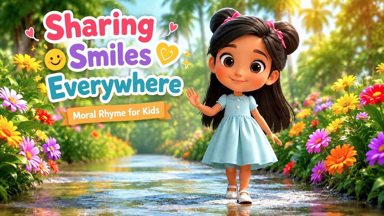 Sharing Smiles Everywhere 💛 | Moral Rhyme for Kids