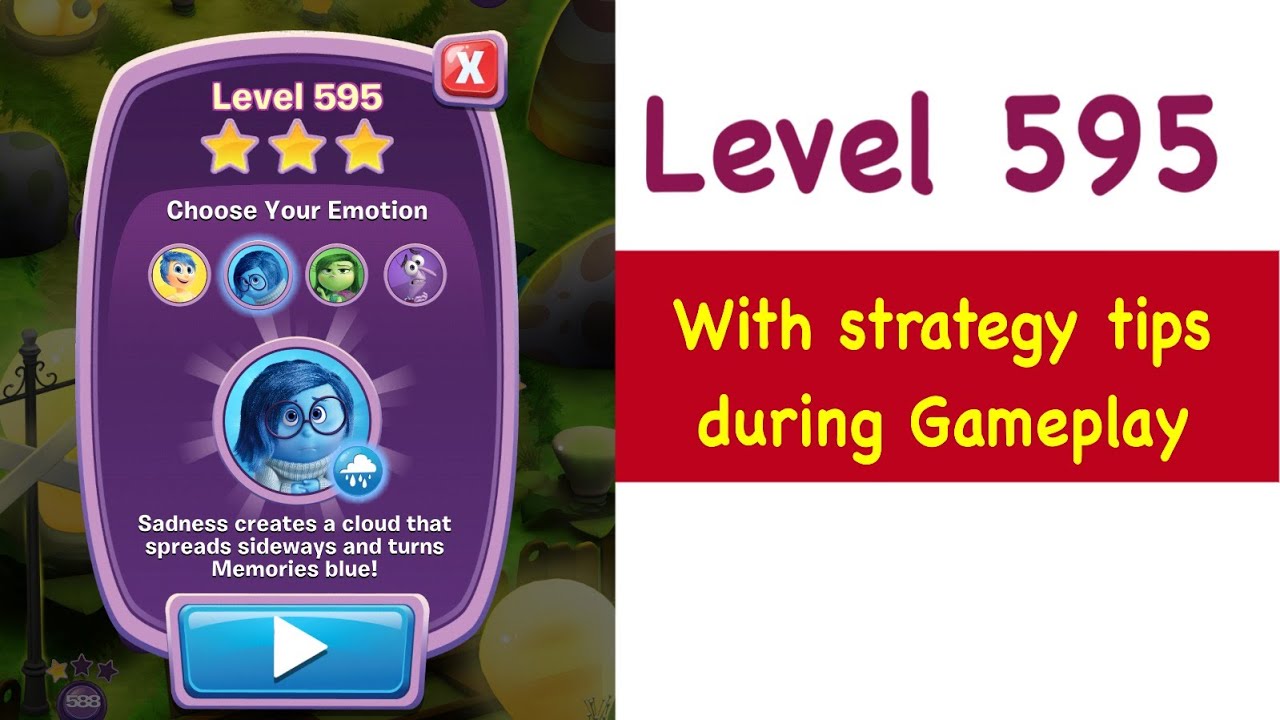 Inside Out Thought Bubbles Level 595 Tips and Strategy Gameplay Walkthrough No Boosters