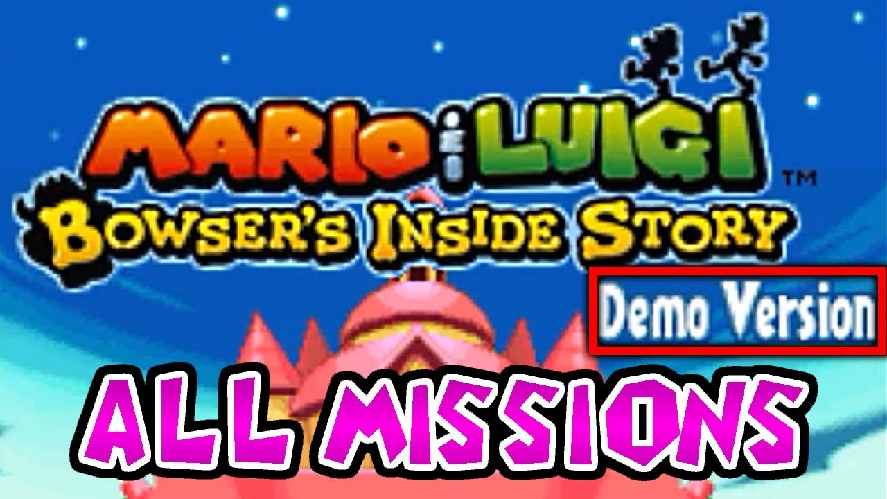 Mario and Luigi: Bowser's Inside Story DEMO - All Missions (