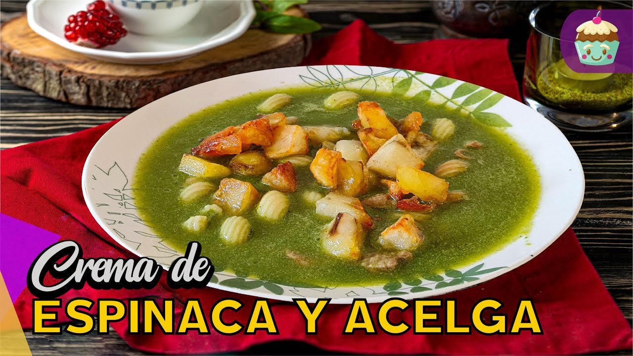 Crema de espinaca y acelga receta fácil y rapida