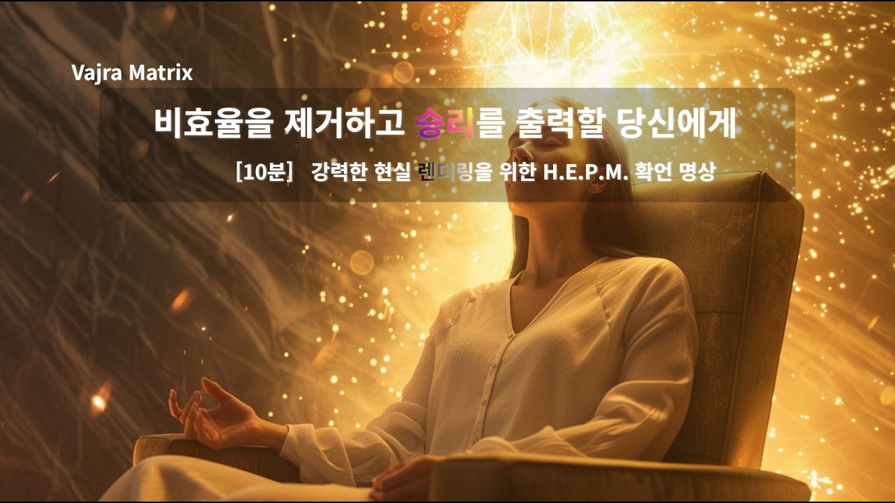 [ENTJ 전용] 비효율을 제거하고 승리를 출력할 당신에게. 10분 H.E.P.M. 확언 | 강력한 현실 렌더링과 시스템 지배 권한 확보