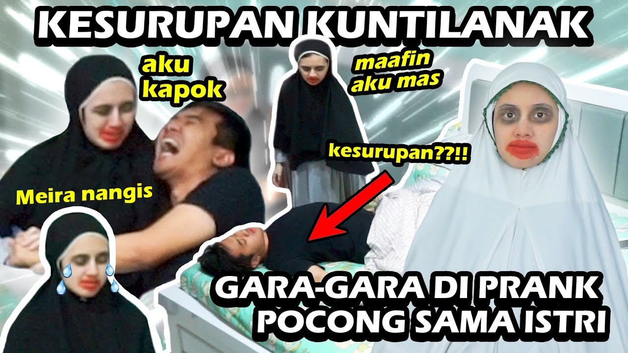 KESURUPAN! GARA2 DI PRANK POCONG SAMA ISTRI! Meira Sampe Nangis!