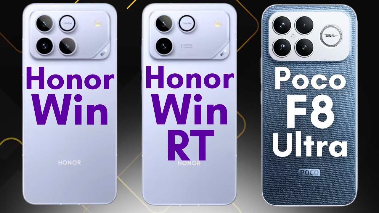 Honor Win против Honor RT против Poco F8 Ultra