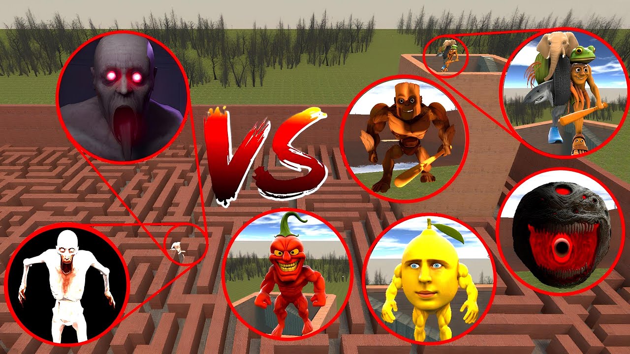 Cholala VS Tung Tung Tung Sahur VS Sonic VS SCP 096 In Garry's Mod.#scp096  #garrysmod  #nextbots