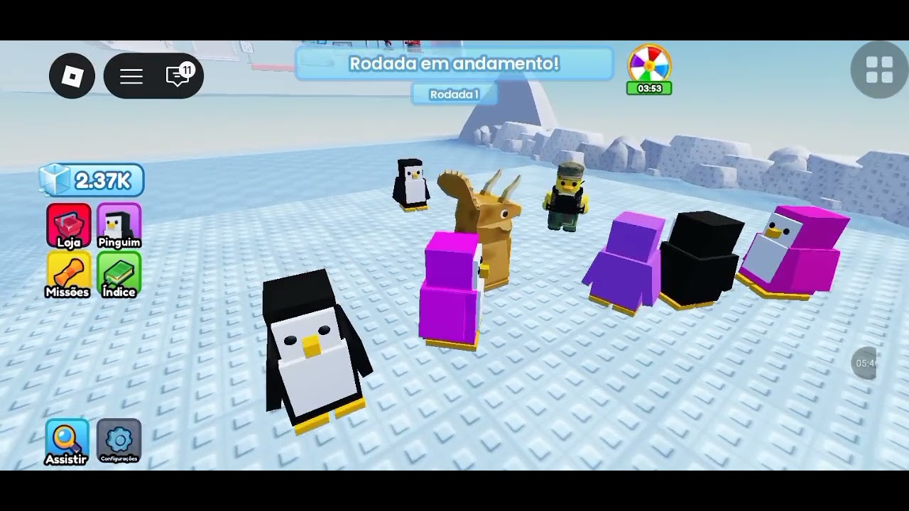 Joguin de sinuca dos pinguim 🤠👍 (o final é triste kkkk)