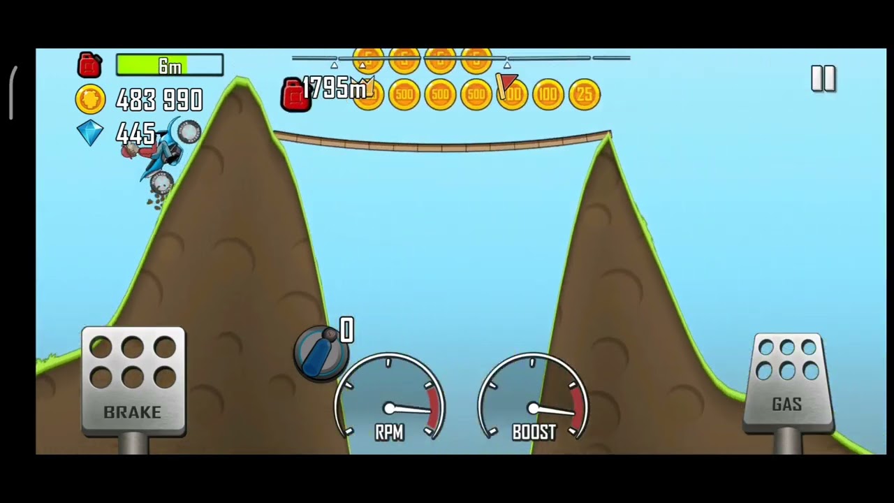 Hill Climb Racing /FULLENMİŞ MOTAKROS BİSİKLETTİ İLE KIRSAL ALANDA NEREYE KADAR GİDİCEZ?