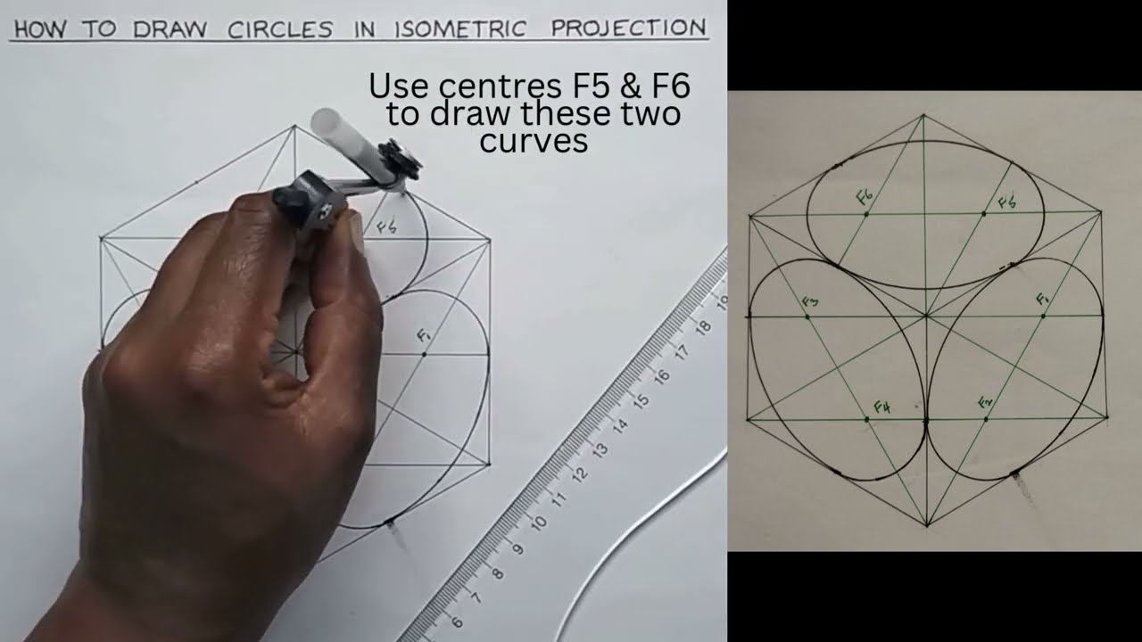 😅 Easiest way to draw isometric circle #howto #drawing #technicaldrawing #isometric #circle