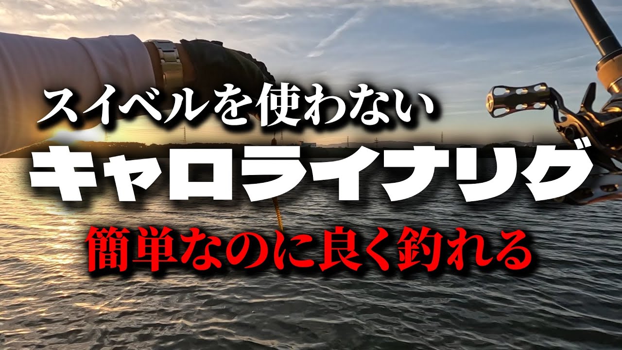 【淀川バス釣り】スイベルを使わないキャロライナリグの作り方と実釣解説！簡単なのによく釣れる！