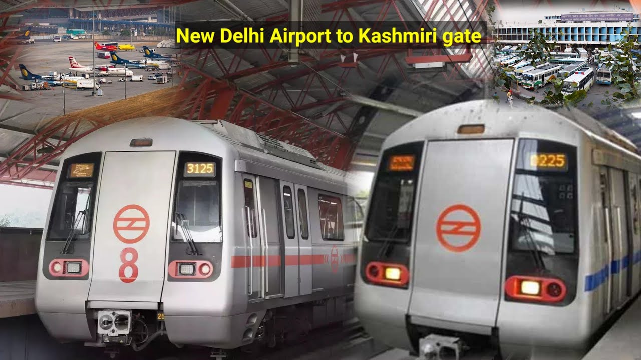 New Delhi IGI Airport to Kashmiri Gate bus stand Metro I 80 rupees me I taxi fare 500 rupees