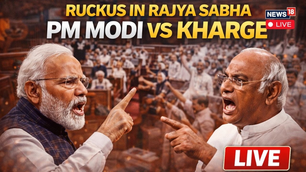 Rajya Sabha Ruckus LIVE | PM Modi vs Kharge Clash Shakes Parliament | Rahul Gandhi | Priyanka Gandhi