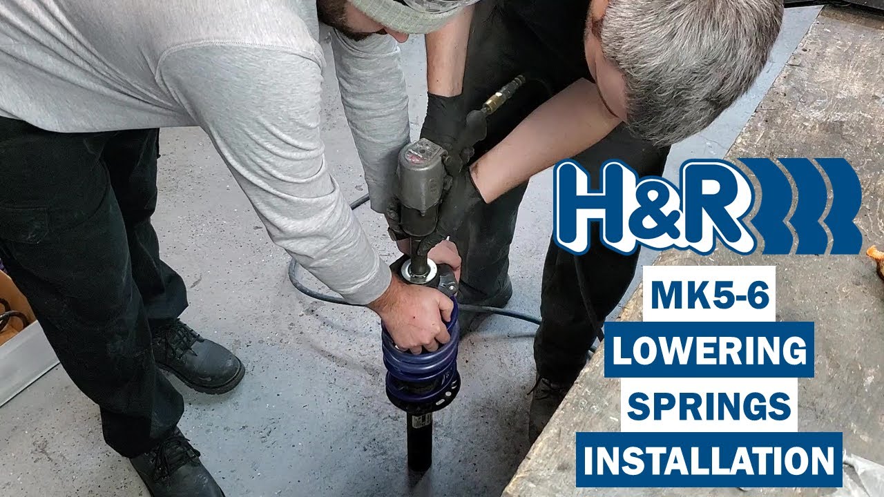 VW Golf Mk6 Sportwagen - Installation de spring H&R rabaiss&eacute;