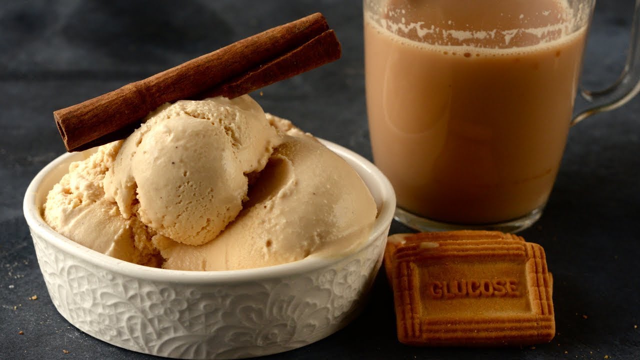 Masala Chai Ice Cream Recipe | Tea Flavoured Ice Cream | No Eggs