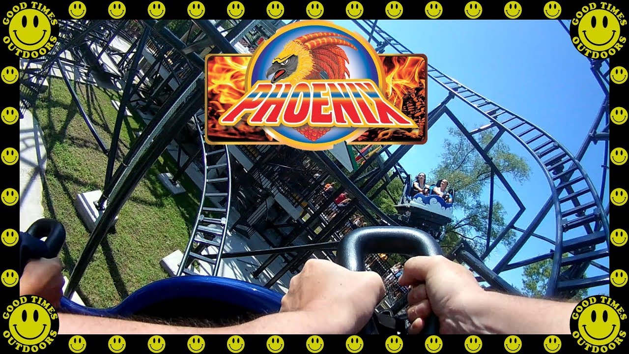 The Phoenix Spinning Roller Coaster Front Seat POV at Adventureland in Altoona, Iowa