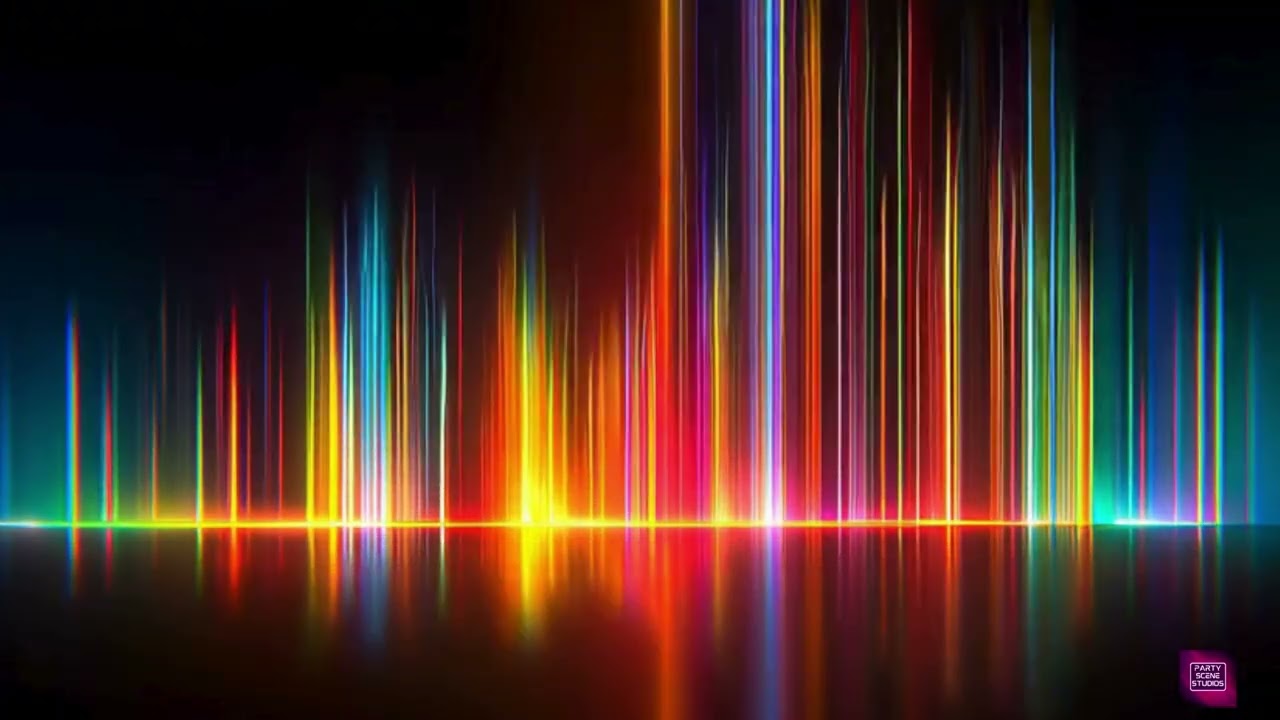 Vibrant Abstract Rainbow Light Bars Background – 90 Minute Loop (No Sound)