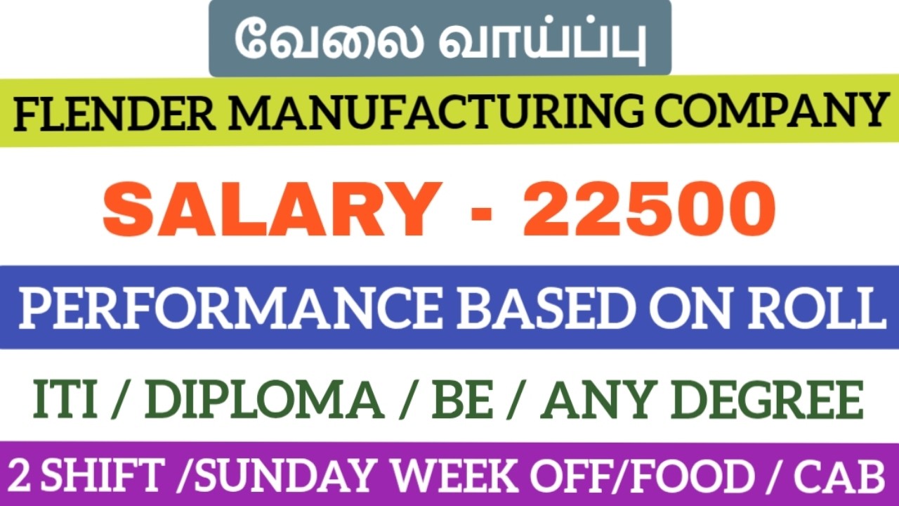 Manufacturing company jobs|Chennai job 2026|job opening Chennai 2026|jobs in Chennai|job vacancy