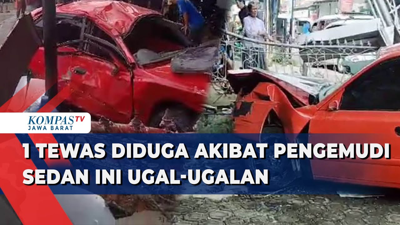 Kecelakaan Sedan Tabrak Tiga Motor di Jatinangor