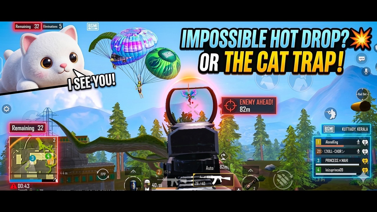 THE GIANT CAT SAVED ME?! 🐱 | BGMI New Event Hot Drop