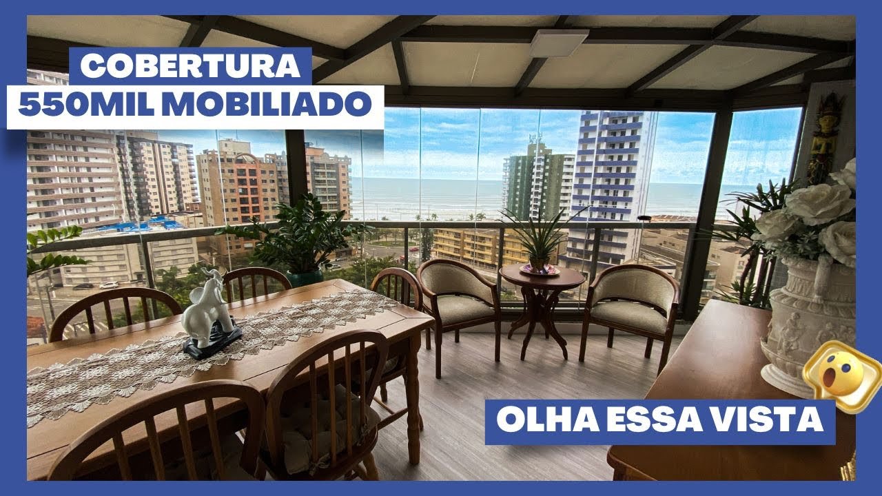 VENDIDO|  COBERTURA NO CAIÇARA, MOBILIADA COM VISTA MAR A 250M DA PRAIA- PRAIA GRANDE- SP