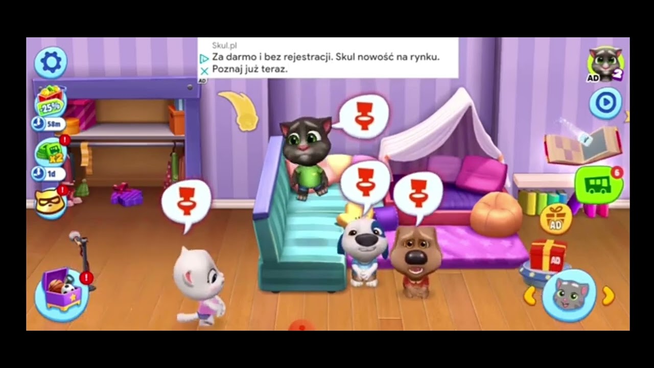 My Talking tom Friends (Five Little monkeys jumping on the bed) #MyTalkingTomFriendsSingAlong