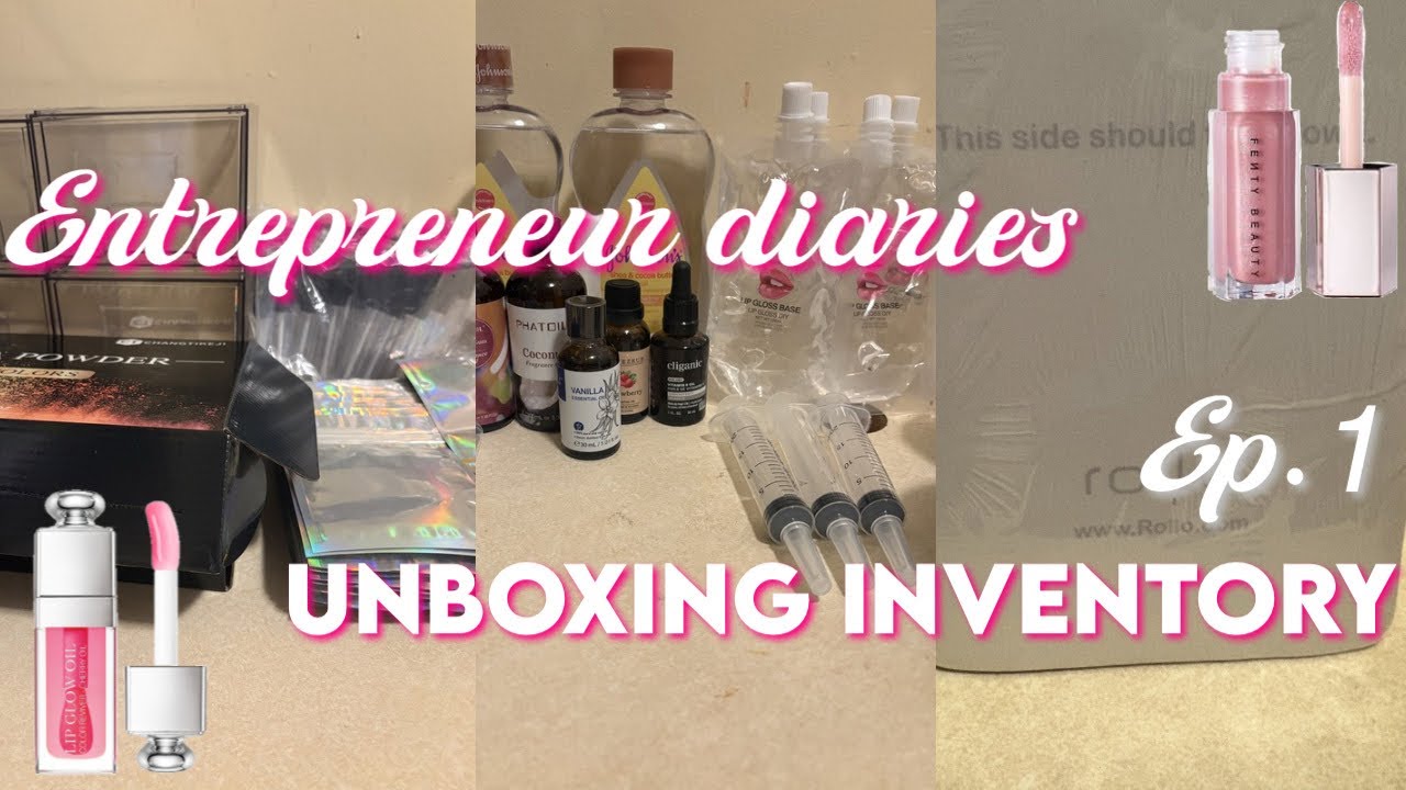 ENTREPRENEUR DIARIES ep. 1👩🏽‍💼: Preparing for launch day| Unboxing Inventory🛒🎀|