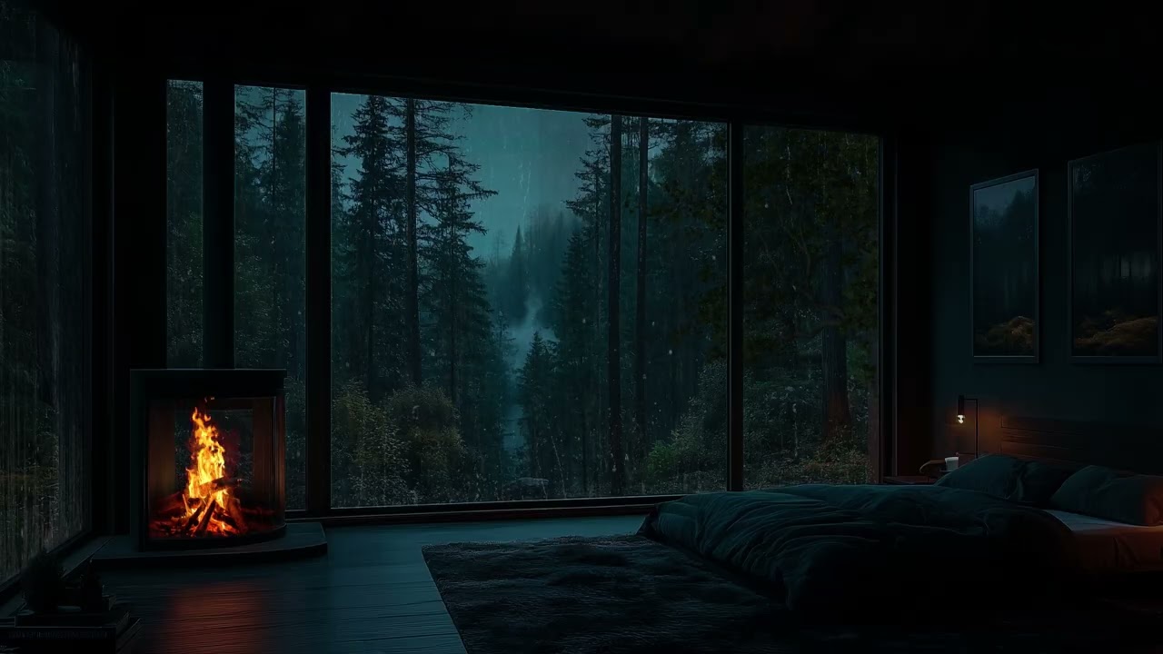 (NO ADS) In 5 Minutes You’ll Sleep Deeply 😴🌲 Gentle Night Rain • Relaxing Rain for Instant Sleep