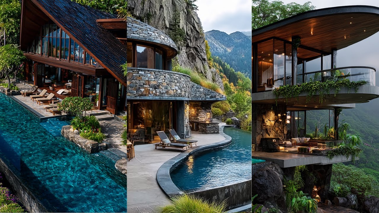 Explorez les Plus Belles Villas de Luxe Intégrées à la Nature I Cascades & Piscines Spectaculaires