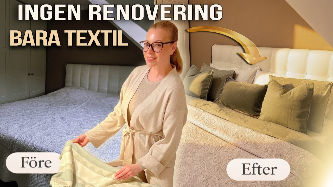 ✅ Så förändrar jag sovrummet utan renovering | Textil & små detaljer