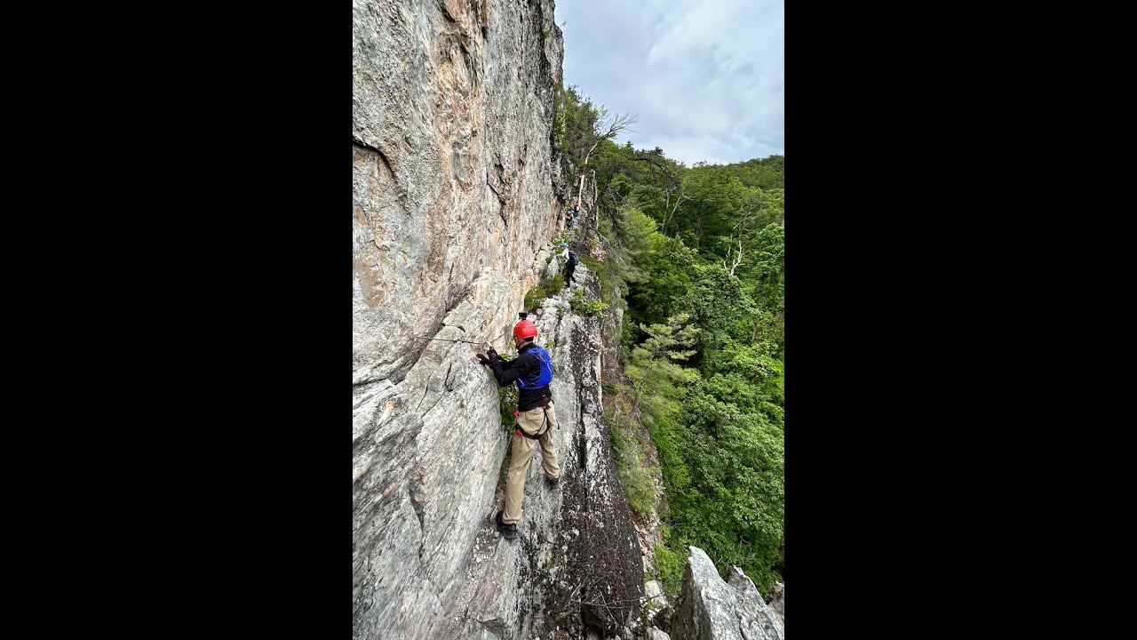Two Senior Climbers Conquer Nelson Rocks, Capture Breathtaking Panorama with 360 Degree Sport Camera