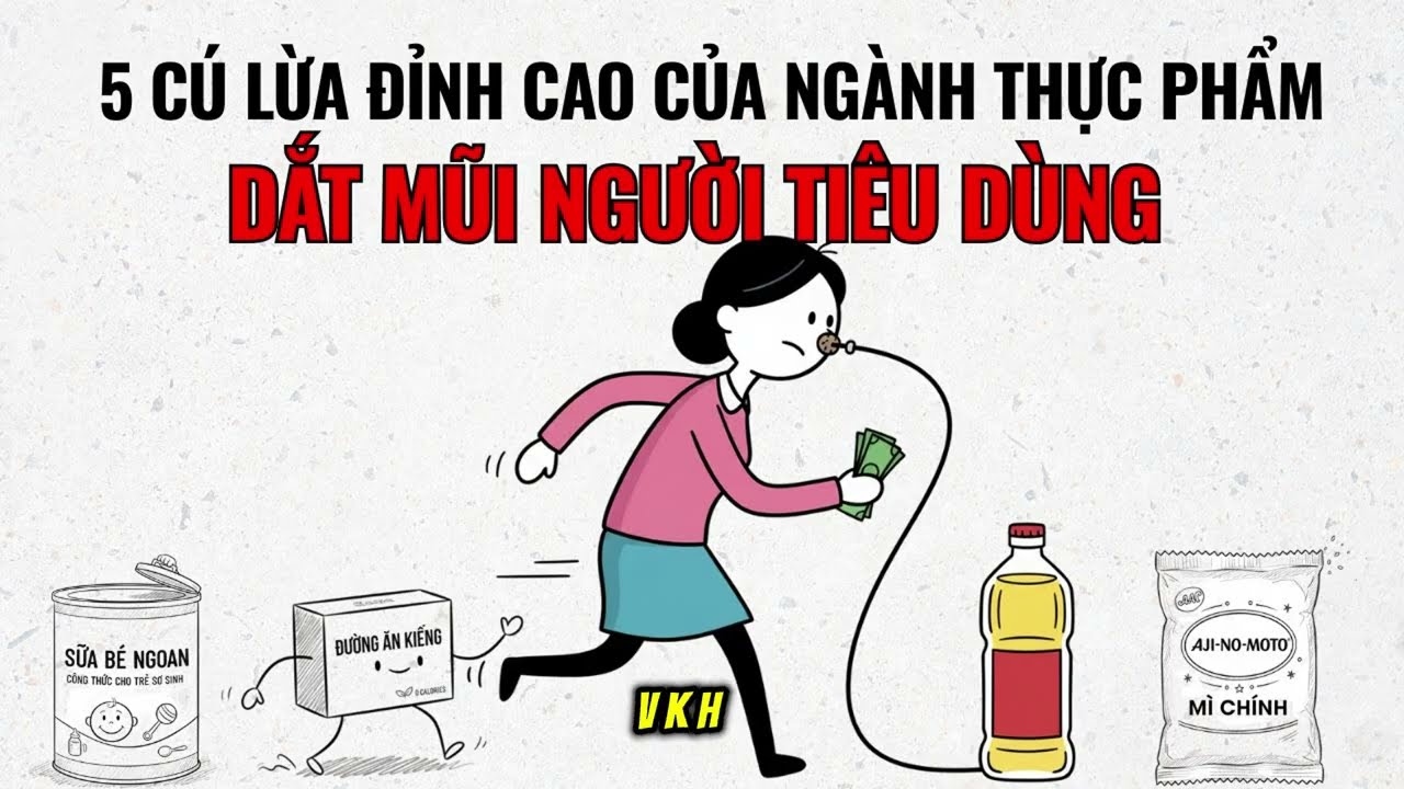 5 CÚ LỪA ĐỈNH CAO CỦA NGÀNH THỰC PHẨM, DẮT MŨI NGƯỜI TIÊU DÙNG