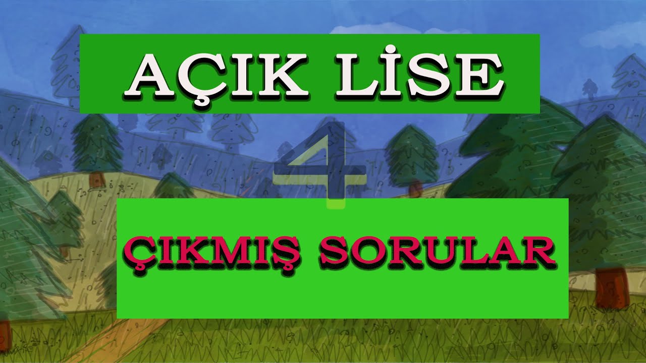 Açık Lise İngilizce 4 çıkmış sorular!