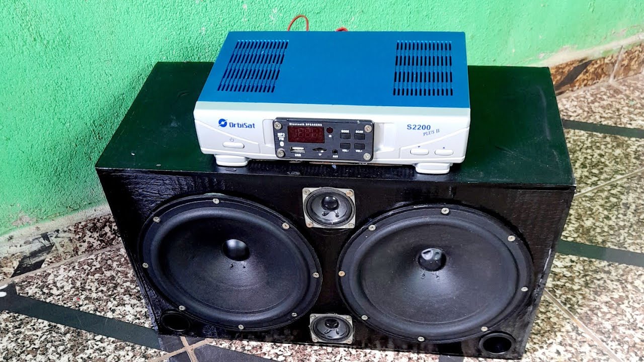 como transformar um receptor de antena parabolica em um gabinete de som
