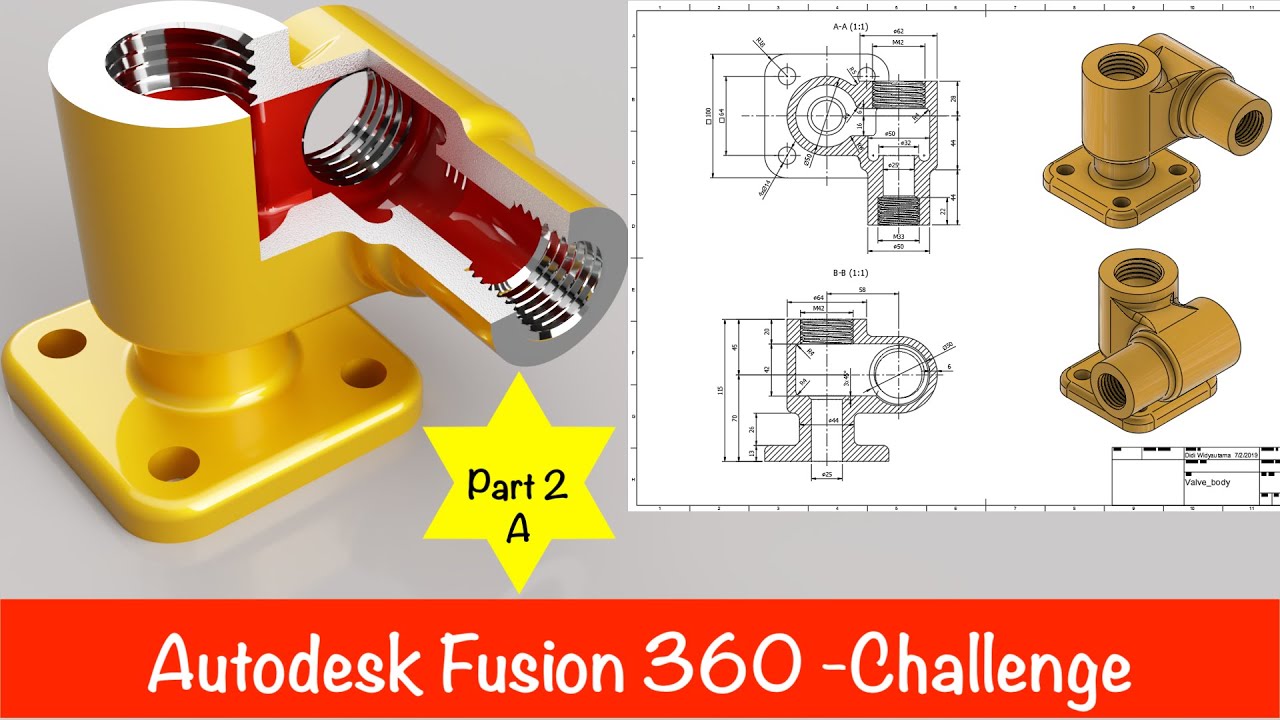 Fusion 360 Tutorial Challenge - Valve Body (Part 2A)