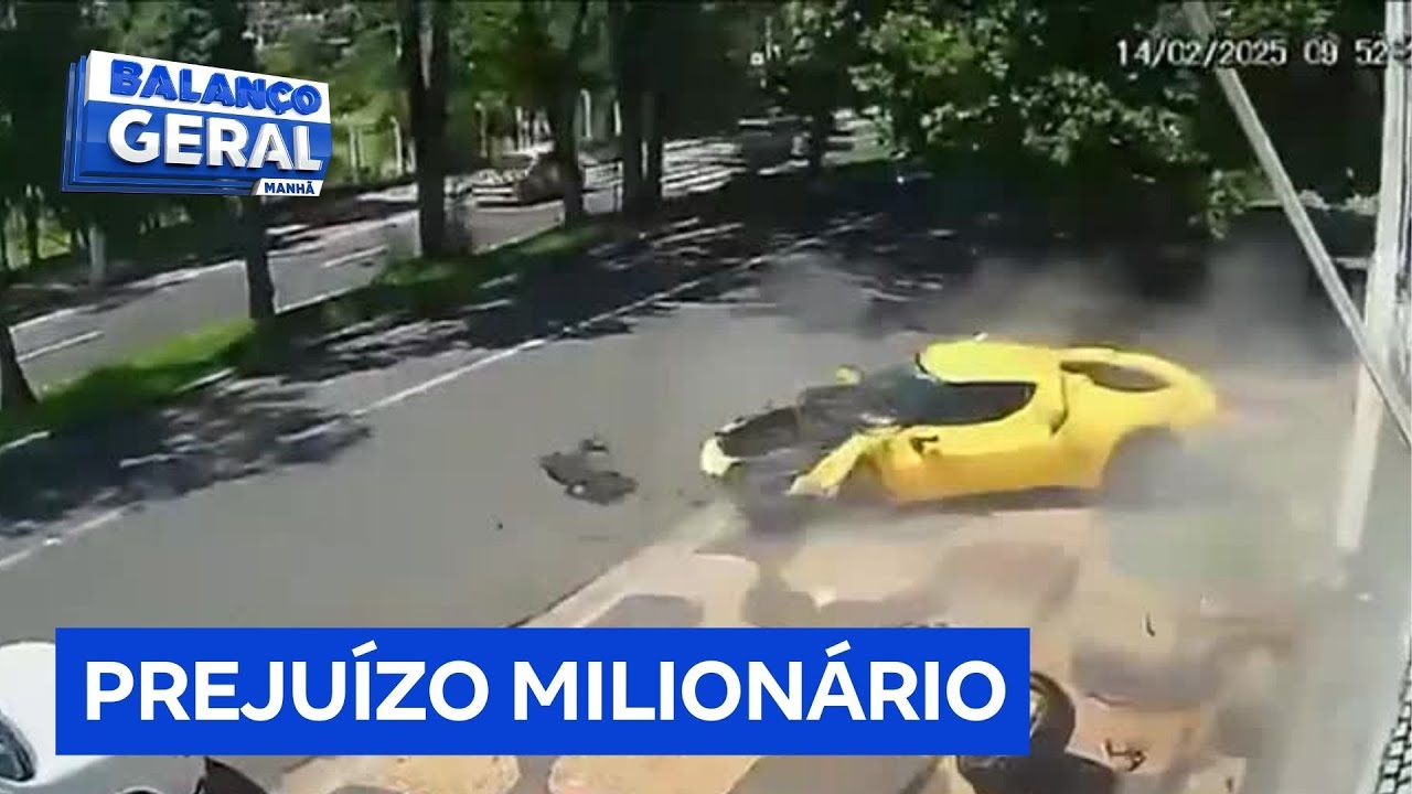 Funcionário de loja bate carro de luxo a caminho do lava jato e conserto pode custar R$ 1 milhão
