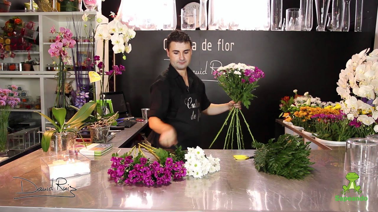 Cómo hacer un ramo de flores en espiral