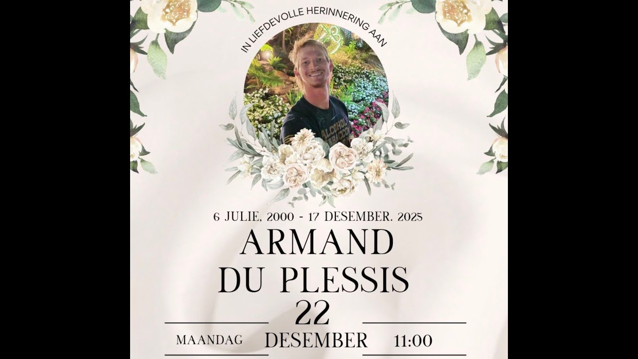 in Liefdevolle Herinnering aan ARMAND DU PLESSIS