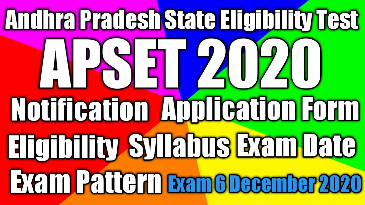 APSET Exam 2020 Notification, Application Form, Eligibility, Exam Date, Pattern | APSET 2020