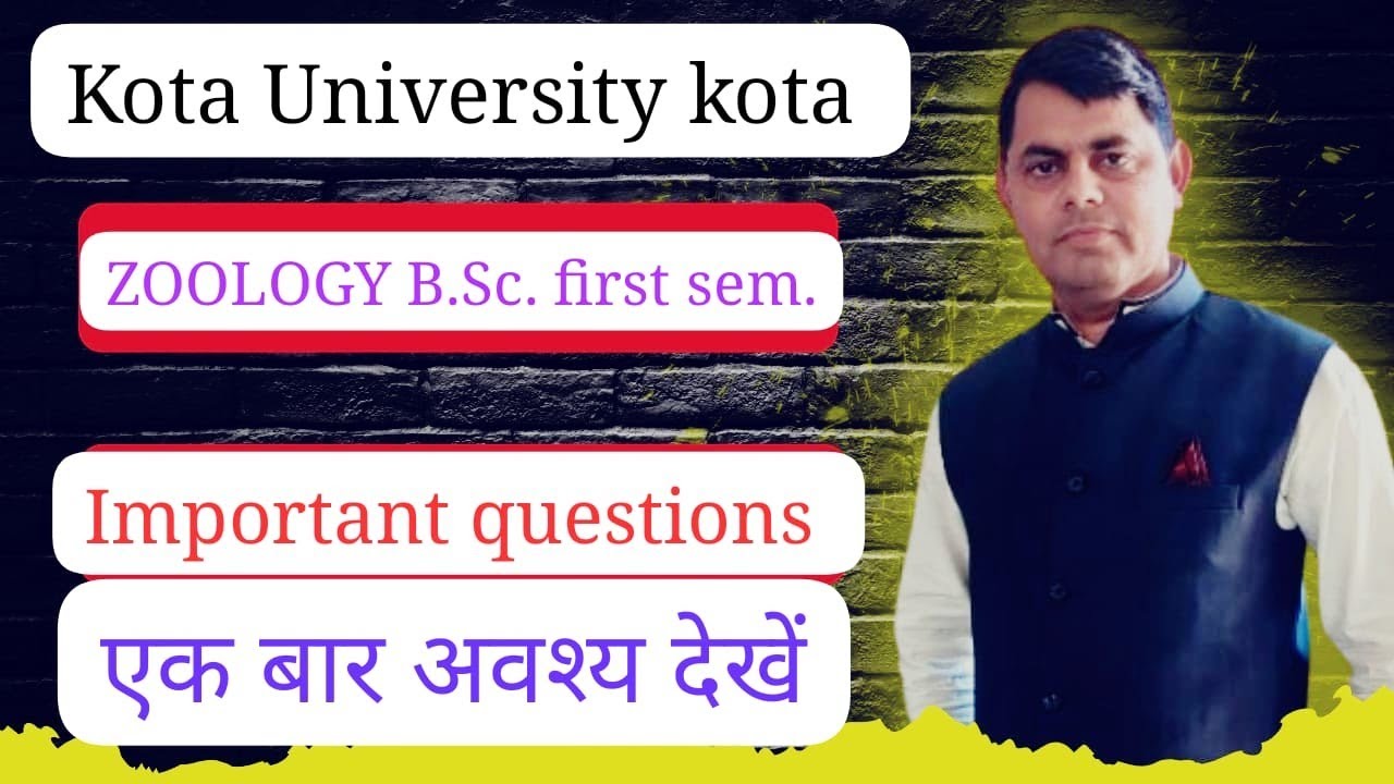 ZOOLOGY!!! Bsc first semester exam !! Important questions kota University regular and non college