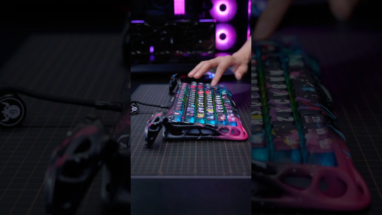Relaxing ASMR Unboxing &ndash; Mercury V75 Pro Special Edition Neon Graffiti #gravastar #computerkeyboard