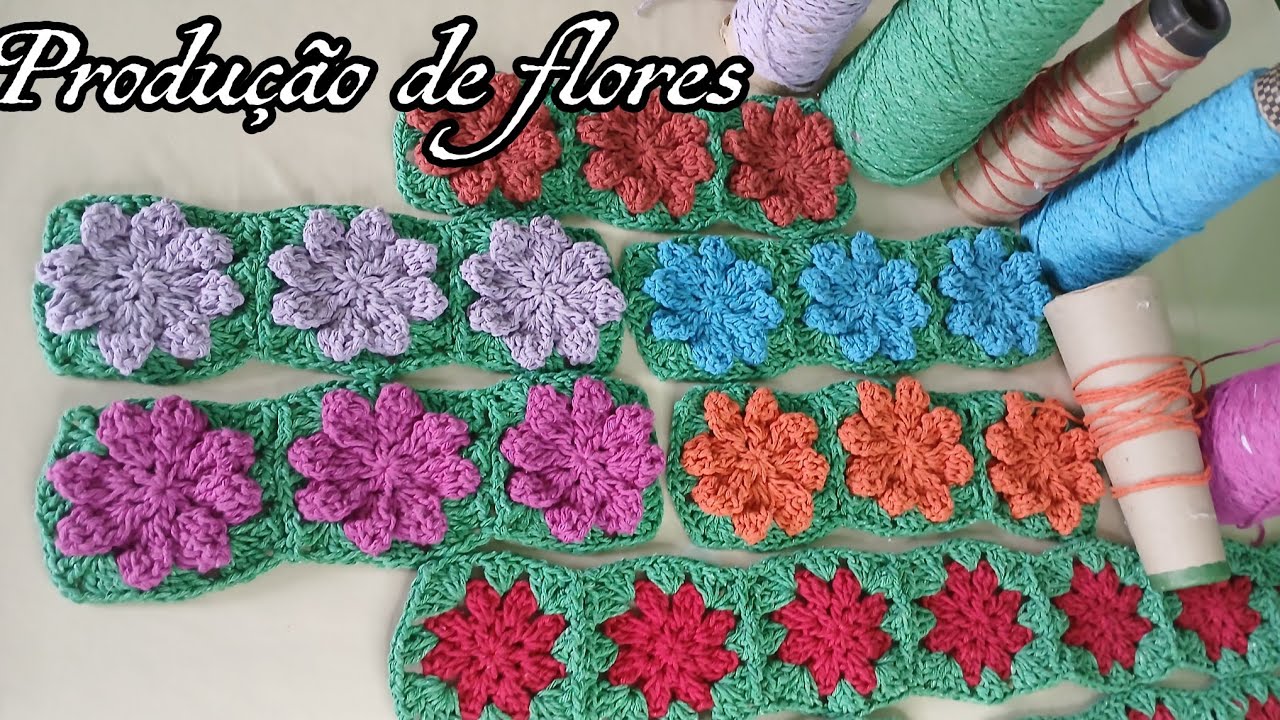 Vlog de produção de flores de crochê #produçãodeflores#eliminandosobras#floresdecrochê