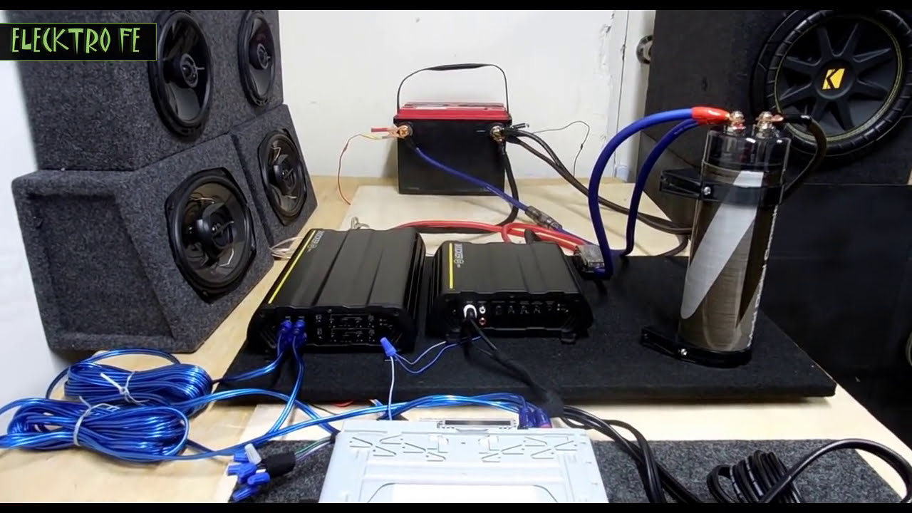 Como conectar 2 Amplificadores uno para subwoofer y otro para bocinas