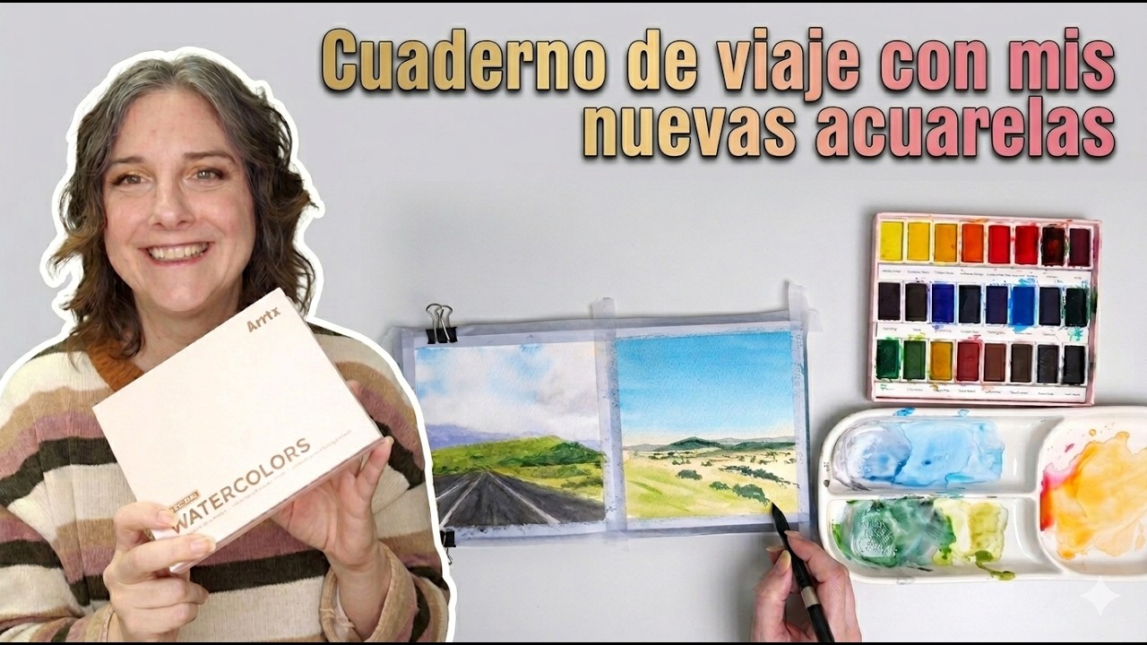 Estreno nuevo cuaderno y acuarelas 🎨