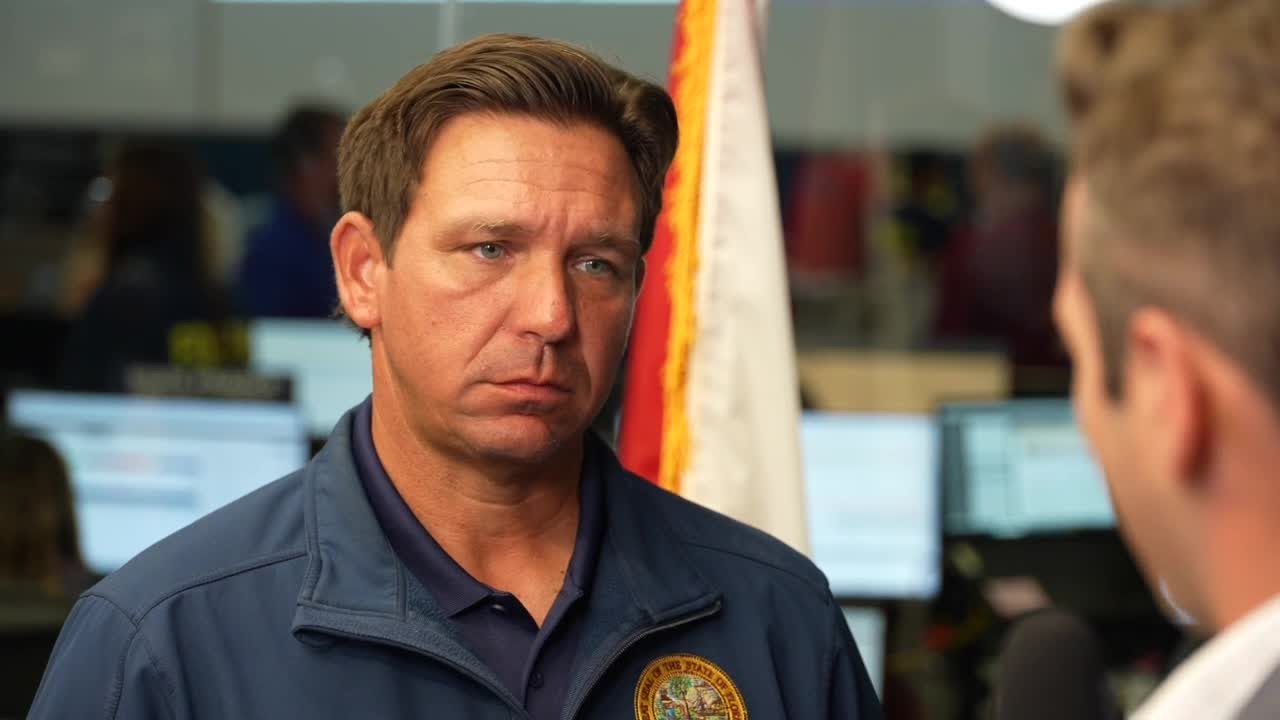 ABC 27's Forrest Saunders talks one-on-one with Gov. Ron DeSantis about Tropical Storm Debby danger