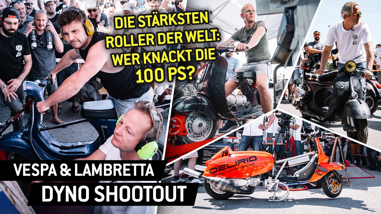 Die 4 stärksten Vespas und Lambrettas der Welt?  - 100 PS Dyno-Challenge bei SIP Scootershop